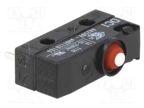 Microinterruptor SNAP ACTION, SPDT, 6A/250VAC, ON.