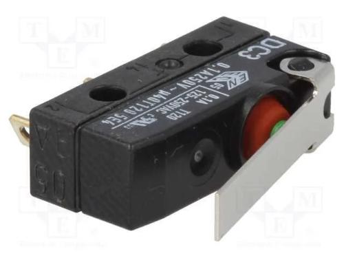 Microinterruptor SNAP ACTION, SPDT, 0,1A/250VAC, .