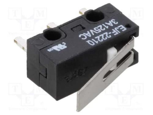 Microinterruptor SNAP ACTION, com alavanca curta,.