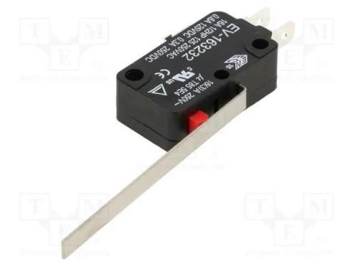 Microinterruptor Snap Action, com Alavanca, Spdt, 16a/250vac