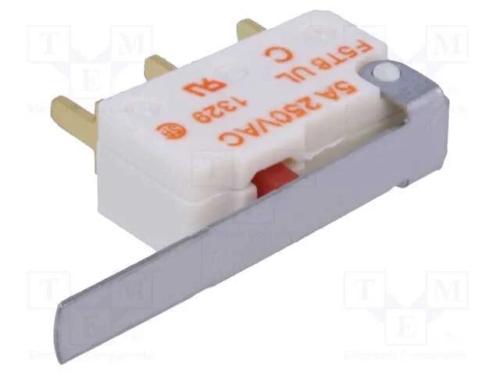 Microinterruptor SNAP ACTION, com alavanca, SPDT,.
