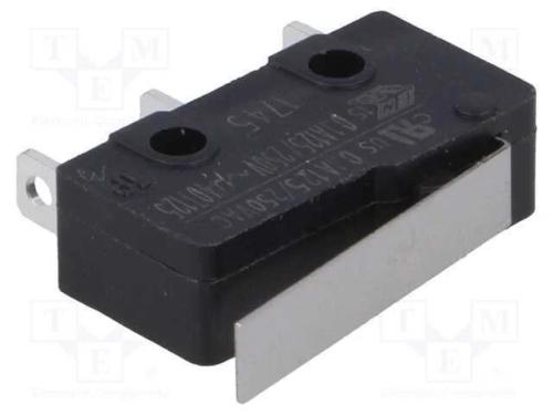 Microinterruptor SNAP ACTION, com alavanca, SPDT,.