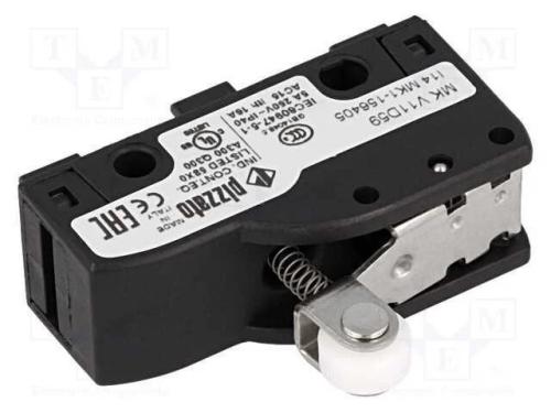 Microinterruptor Snap Action, com Alavanca (Com Rolo), Spdt