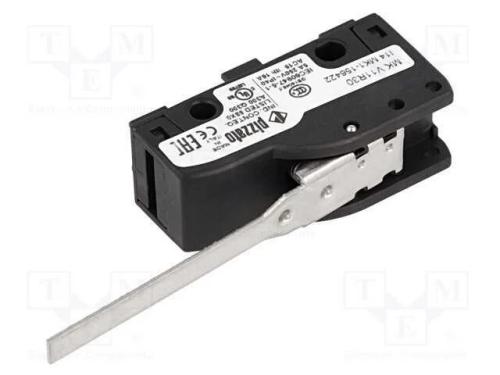 Microinterruptor Snap Action, com Alavanca, Spdt, 6a/250vac