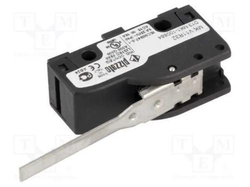 Microinterruptor Snap Action, com Alavanca, Spdt, 6a/250vac