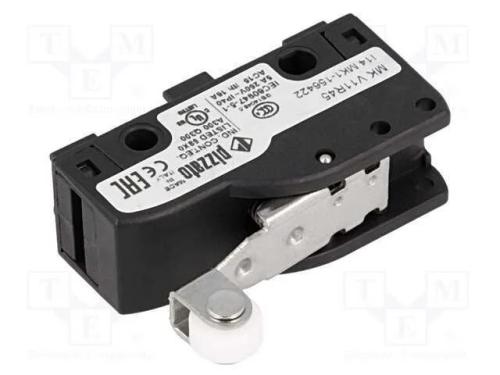 Microinterruptor Snap Action, com Alavanca (Com Rolo), Spdt