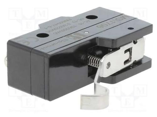 Microinterruptor Snap Action, com Alavanca Que Simula Um Rolo