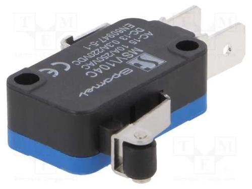 Microinterruptor Snap Action, com Alavanca (Com Rolo), Spdt