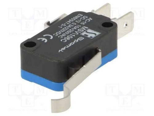 Microinterruptor Snap Action, com Alavanca Que Simula Um Rolo