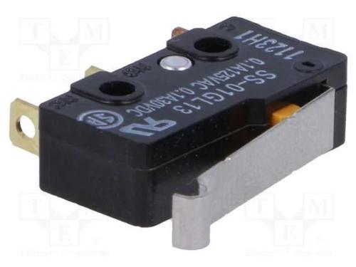 Microinterruptor Snap Action, com Alavanca Que Simula Um Rolo