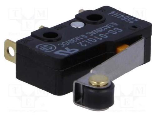 Microinterruptor Snap Action, com Alavanca (Com Rolo), Spdt