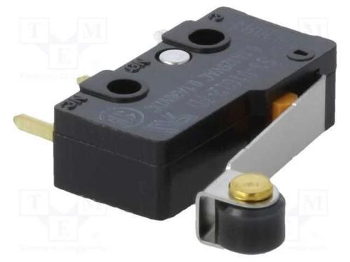 Microinterruptor Snap Action, com Alavanca (Com Rolo), Spdt