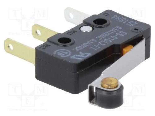Microinterruptor Snap Action, com Alavanca (Com Rolo), Spdt