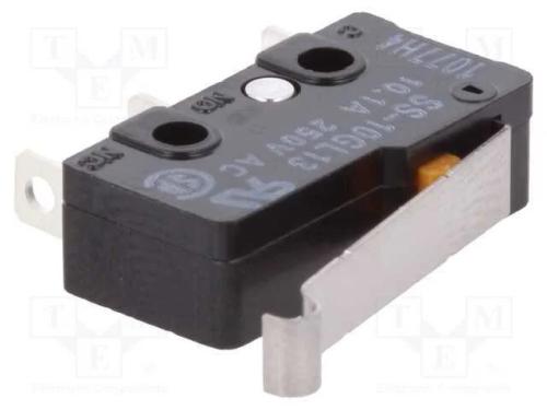 Microinterruptor Snap Action, com Alavanca Que Simula Um Rolo