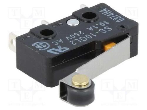 Microinterruptor Snap Action, com Alavanca (Com Rolo), Spdt