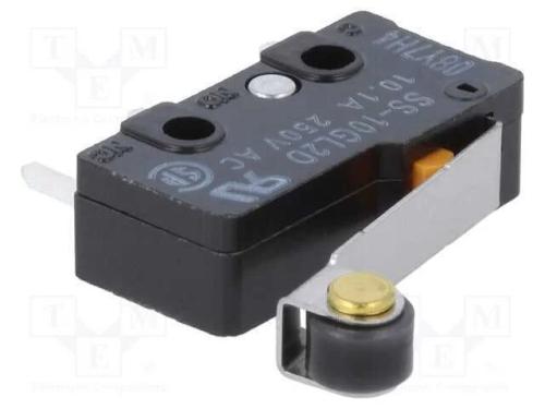 Microinterruptor Snap Action, com Alavanca (Com Rolo), Spdt
