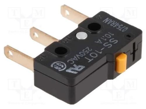 Microinterruptor Snap Action, Sem Alavanca, Spdt, 10a/250vac