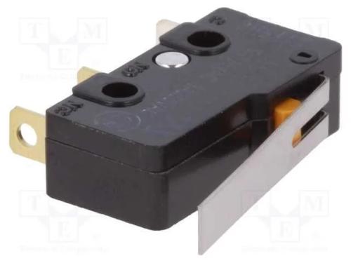 Microinterruptor SNAP ACTION, com alavanca, SPST-.