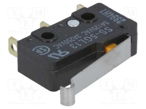 Microinterruptor Snap Action, com Alavanca Que Simula Um Rolo