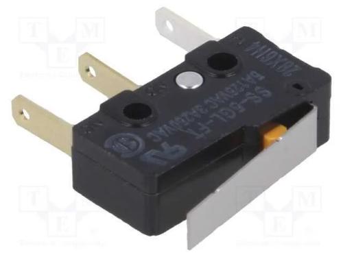 Microinterruptor Snap Action, com Alavanca, Spdt, 5a/250vac
