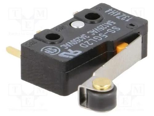 Microinterruptor Snap Action, com Alavanca (Com Rolo), Spdt