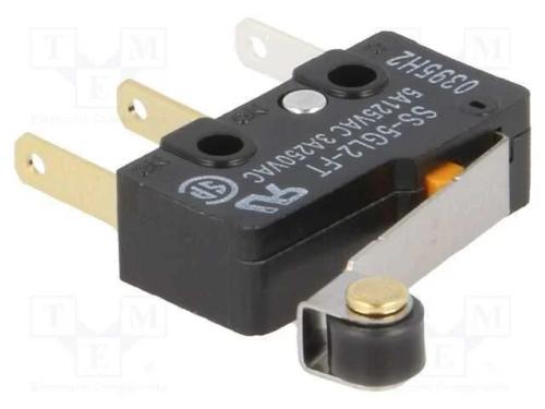 Microinterruptor Snap Action, com Alavanca (Com Rolo), Spdt