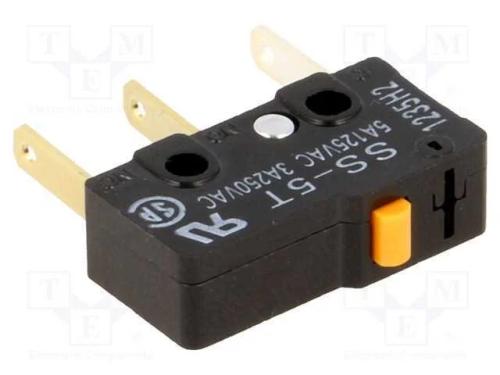 Microinterruptor Snap Action, Sem Alavanca, Spdt, 5a/125vac