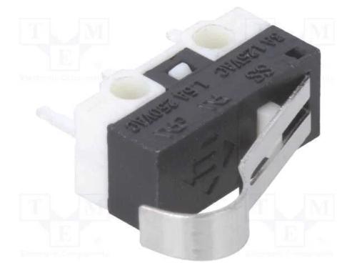 Microinterruptor Snap Action, com Alavanca Que Simula Um Rolo