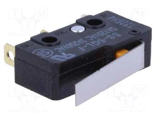 Microinterruptor Snap Action, com Alavanca, Spdt, 5a/250vac