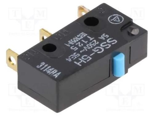 Microinterruptor Snap Action, Sem Alavanca, Spdt, 3a/250vac