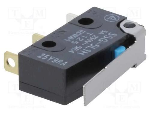 Microinterruptor Snap Action, com Alavanca, Spdt, 5a/125vac