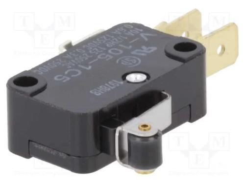 Microinterruptor Snap Action, com Alavanca (Com Rolo), Spdt