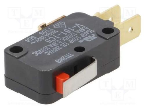 Microinterruptor Snap Action, com Alavanca, Spdt, 16a/250vac