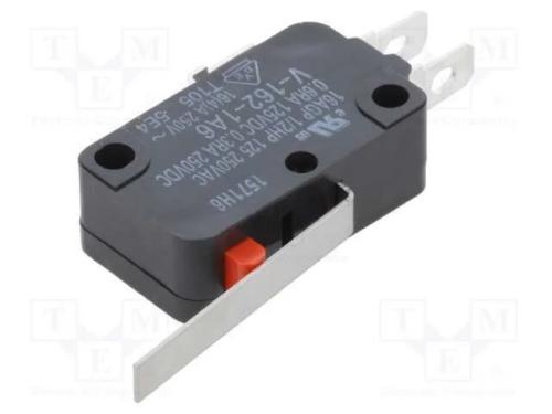 Microinterruptor Snap Action, com Alavanca, Spdt, 16a/250vac