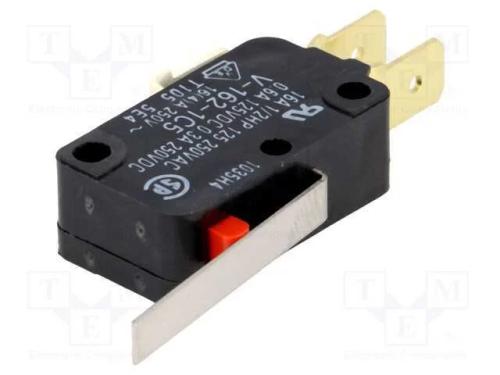 Microinterruptor Snap Action, com Alavanca, Spdt, 16a/250vac