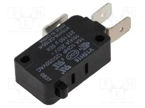 Microinterruptor Snap Action, Sem Alavanca, Spdt, 16a/250vac
