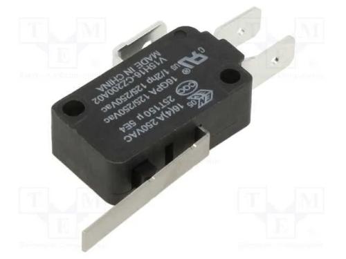 Microinterruptor Snap Action, com Alavanca, Spdt, 16a/250vac