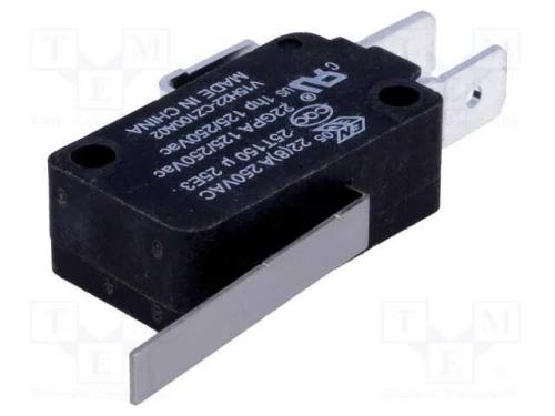 Microinterruptor Snap Action, com Alavanca, Spdt, 22a/250vac