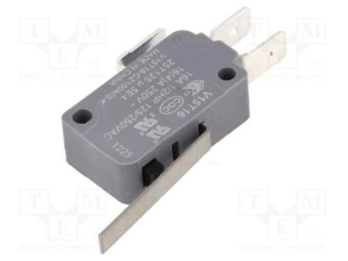 Microinterruptor Snap Action, com Alavanca, Spdt, 16a/250vac