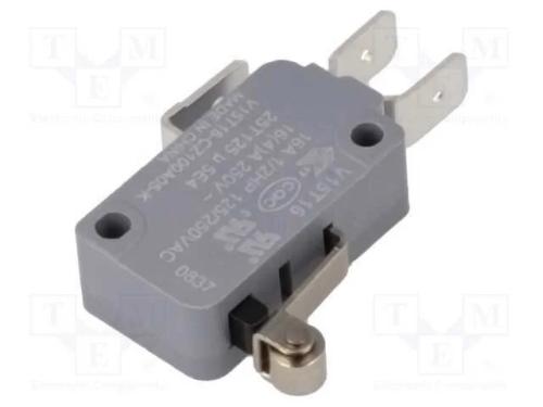 Microinterruptor Snap Action, com Alavanca (Com Rolo), Spdt