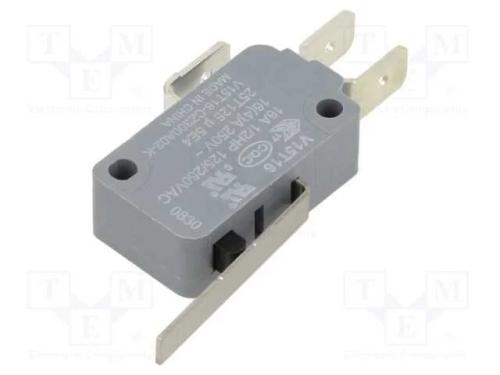 Microinterruptor Snap Action, com Alavanca, Spdt, 16a/250vac