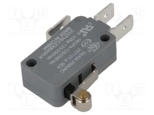 Microinterruptor Snap Action, com Alavanca (Com Rolo), Spdt
