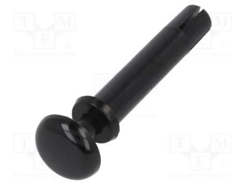 Rebite, Aber.Mont: 4mm, Preta, Poliamida 66, Ul94v-2