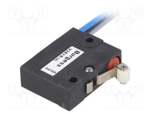 Microinterruptor Snap Action, com Alavanca (Com Rolo), Spdt