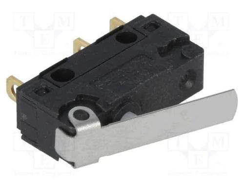 Microinterruptor SNAP ACTION, com alavanca, SPDT,.