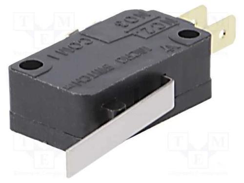 Microinterruptor Snap Action, com Alavanca, Spdt, 10a/250vac