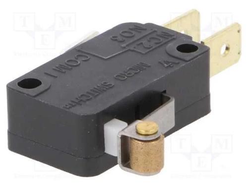 Microinterruptor Snap Action, com Alavanca (Com Rolo), Spdt