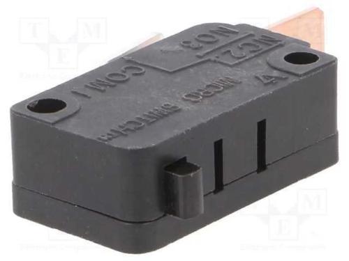 Microinterruptor Snap Action, Sem Alavanca, Spst-No, 25a/277vac