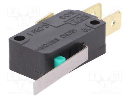 Microinterruptor Snap Action, com Alavanca, Spdt, 0,1a/125vac