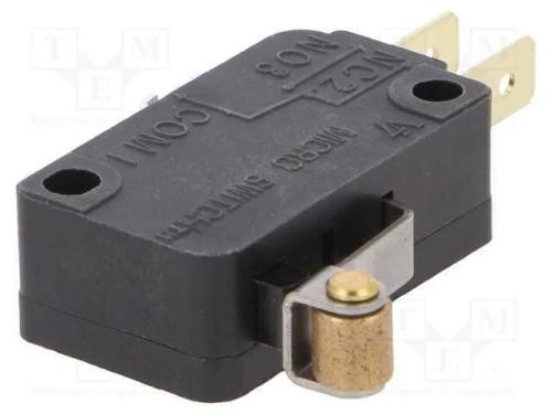 Microinterruptor Snap Action, com Alavanca (Com Rolo), Spdt
